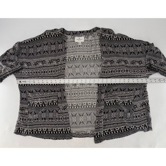 American Eagle Abstract Print Flowy Kimono Cardigan‎ XS-S, Lightweight Boho - Picture 9 of 9
